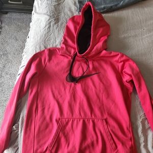 Pink Nike hoodie size large